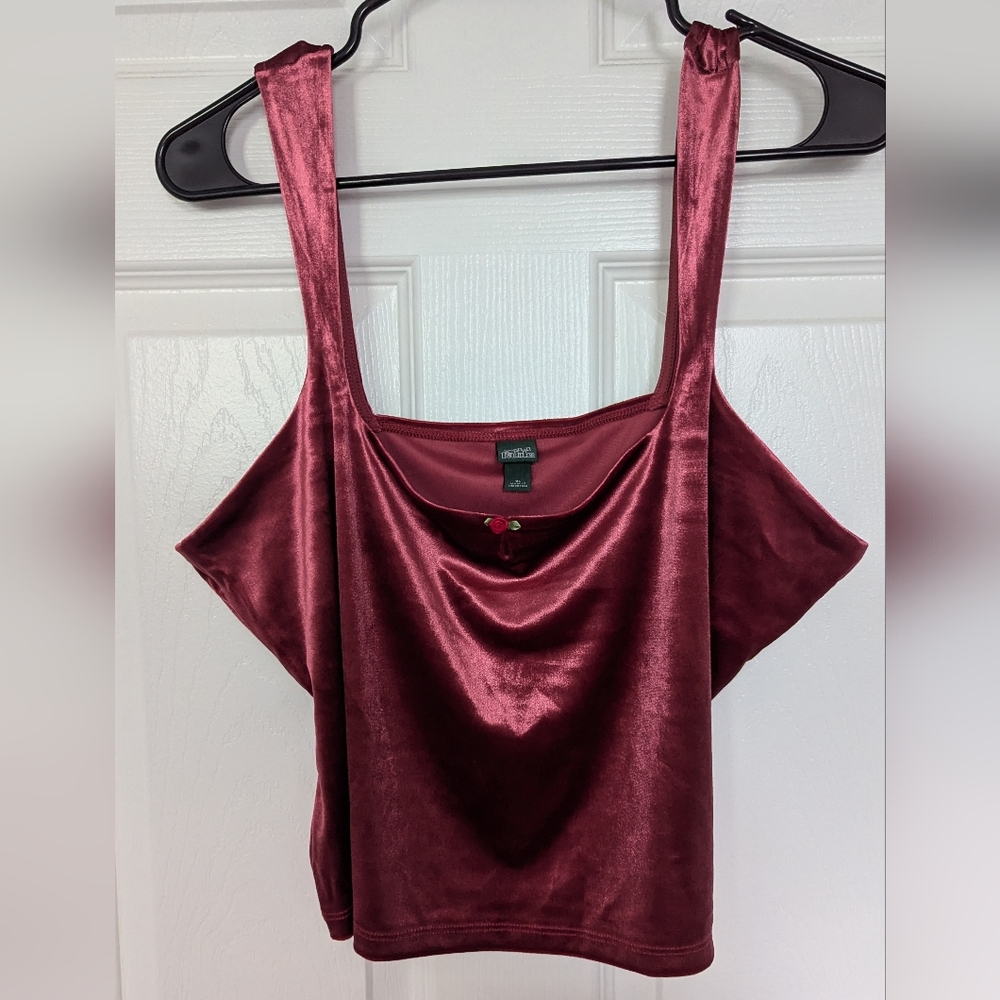 🥳3 for $20🥳 Wild Fable Women's Vintage Velvet Burgundy Women Top